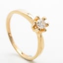Solitaire ring with brilliant-cut approx. 0.25 ct, 14 ct. gold, size 60