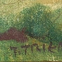 Troels Trier, oil on canvas, motif w/ cows (cd)