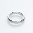 Alliance ring of 14 kt white gold with brilliant, 0.09 ct.