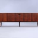Henry Rosengren Hansen. Low sideboard from the 1950s/60s made of rosewood
