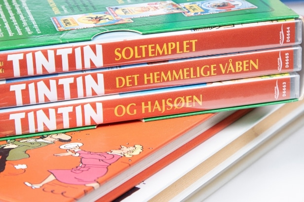 Samling Tintin bøger mm. (9)
