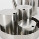 Arne Jacobsen. Samling stelton 'Cylinda Line' af rustfrit stål  (9)