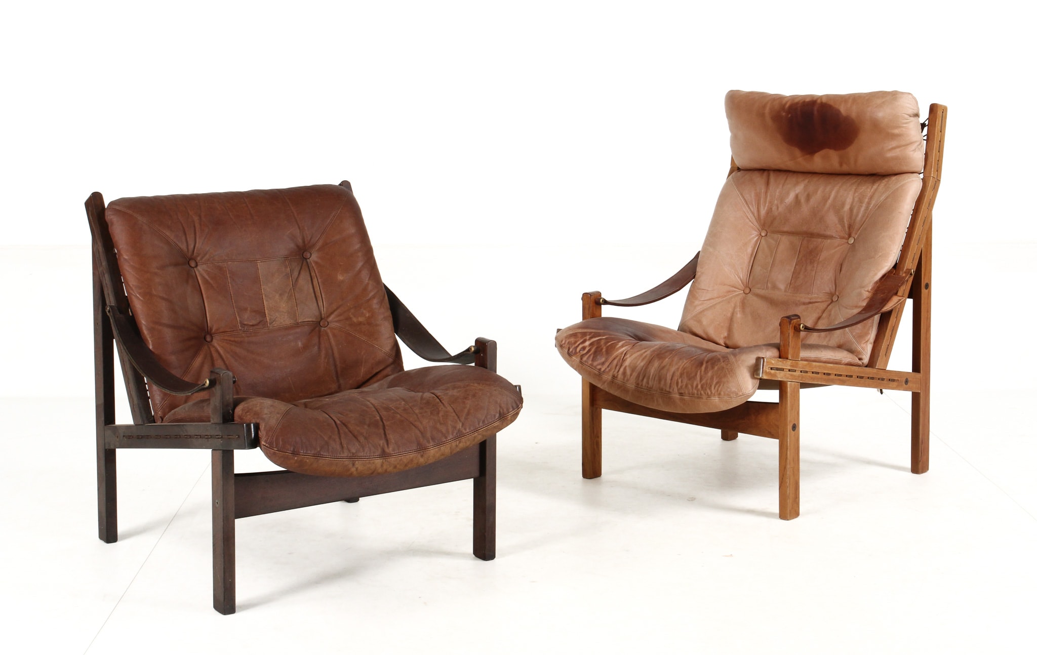 Thorbjørn Afdal for Bruksbo. High and low armchair, model 'Hunters Chair' (2)