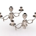 A pair of German Louis Seize silver candelabra, Leipzig circa 1790 (2)