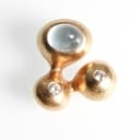 Ole Lynggaard. Fairytale lock with aquamarine and diamonds in 14 kt. gold from the Fairytale series