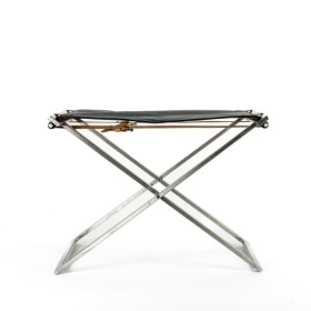 Design Talks. Steel and leather stool