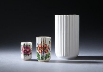 Lyngby. Tre vaser af porcelæn (3)