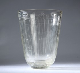 Art déco vase i glas fra De Danske Spritfabrikker, 1946