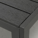 Havebord, sortlakeret metalstel med NonWood planker<br>