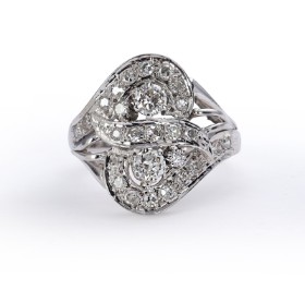 Diamond ring in 18 kt. white gold, 1.06 ct.