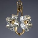 L. Colani for Simon & Schell. Chandelier from the 70s made of brass and glass