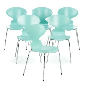 K-3013 - 006 - Arne Jacobsen. Seks 'Myren' stole, model 3101 (6)