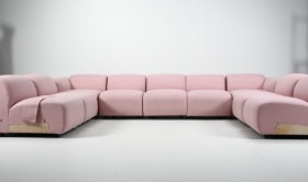 Normann Copenhagen. Stor modulsofa model Swell, lyserød