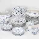 Royal Copenhagen: A collection of blue-fluted porcelain (34)