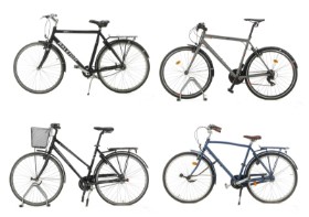 7662, 7663, 7664, 7665 - Samling cykler (4)