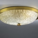 Kaiser. Wall/ceiling lamp in glass and brass from the 70s