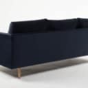 YFP by Wendelbo. 3-pers. sofa model 056, blå velour, egetræ