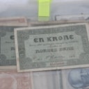 Collection of banknotes in folder, including Russia and France (142)