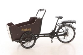 Mustang Cargo Electric electric cargo bike with 8 gears - Black