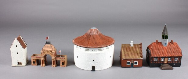 Samling Trip Trap miniature modelhuse og bygninger (10) 