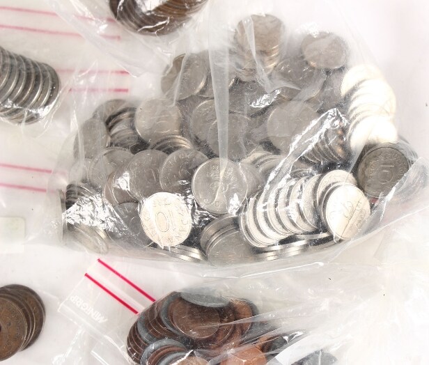 Mønter. Danske 20 kroner Temamønter i ruller m.m
