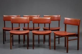 Kurt Østervig. A set of six chairs - rosewood (6)