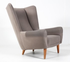 Danish furniture manufacturer. Armchair / wingback chair, 1950s