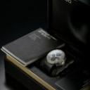 Porsche Design. Men's chronograph model Flat Six in steel with gray dial - box + certificate. 2009