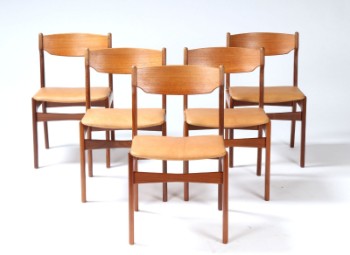 Dansk møbelproducent. Spisebordsstole af teak (5)