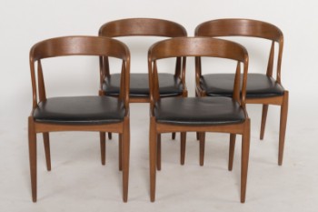Johannes Andersen. Fire spisebordsstole af teak, model nr 16 (4)