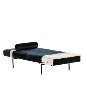 K-3079 - Amanda Lilholt for Kopenhagen Fur. Daybed, upholstered in sealskin. Unique