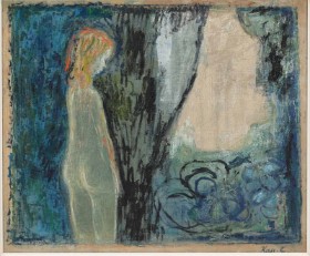 Kay Christensen (1899-1981): 'Blomsterne i det blaa Værelse'. 1965.