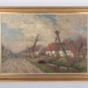 Jakob Jung, 'Dorfweg mit Figurenstaffage und Gebäuden', Ölgemälde Diese Ware steht erneut zur Auktion unter der Warennummer 

2940144