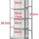 Vitrine, gråt antikbemalet