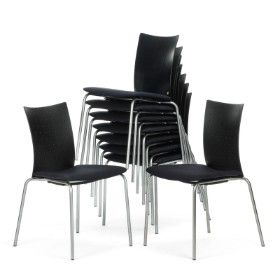 R. Randers. Nine stacking chairs (9)