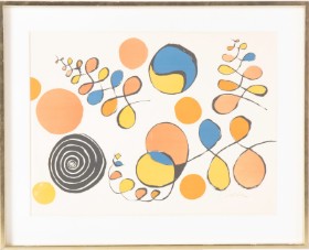 Alexander Calder. 'Floating helix' lithograph. 1976.