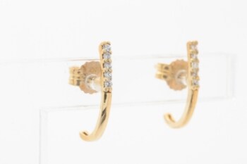 Par ørestikker med cubic zirkonia, 8 kt. guld