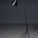 Standerlampe, sortlakeret, Svend Aage Holm Sørensen - tilskrevet, 1900-tallets midte 