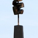 Pierre Martin. Bronzeskulptur, New Turning Torse, 'Female', H. ca. 124 cm