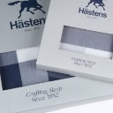 127. Hästens. Duvet cover and pillowcase, Original Blue Check, respectively 155x220 and 50x60 cm (2)