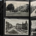 LOT 93. POSTCARDS. Exciting original lot in moving box with several old albums