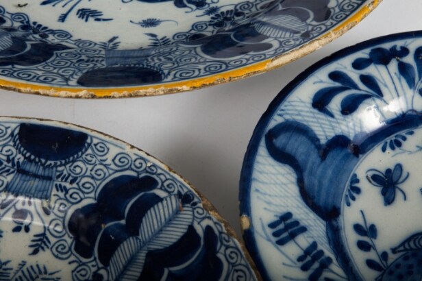 Samling tallerkener/vægplatter fra Delft, keramik, Holland (7)
