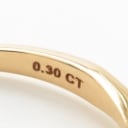 Solitaire ring with brilliant cut diamond of approx. 0.30 ct. 14 kt. gold, size 58