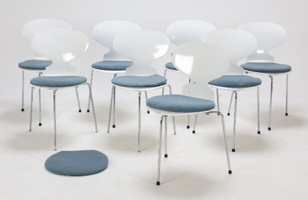 Arne Jacobsen. 8 stk 'Myren' stole (8)