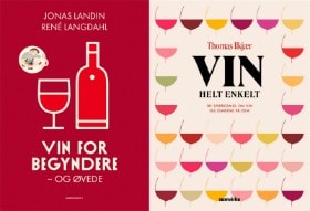 'Vin for begyndere og øvede' af René Langdahl & Jonas Landin og 'Vin - Helt enkelt - 181 spørgsmål om vin og svarene på dem' af Thomas Ilkjær (2)