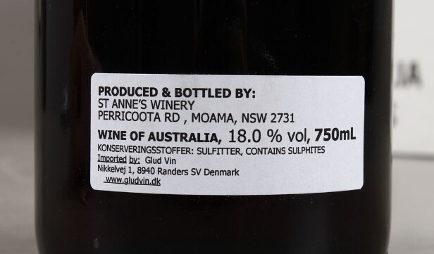 Australsk portvin. St. Anne´s cellar reserve 