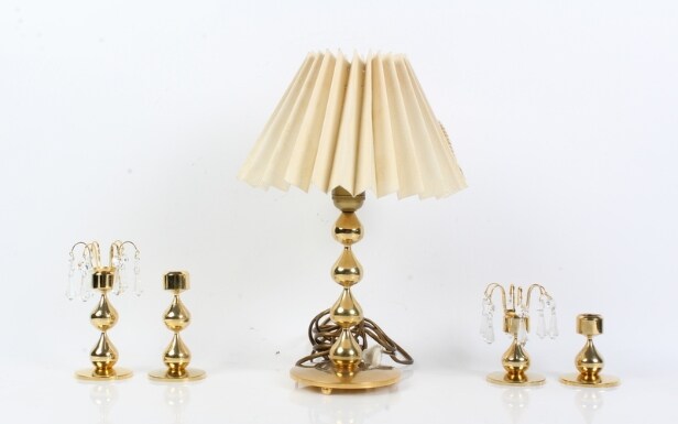 Asmussen Design. Fire dråbestager samt lampe. (5)