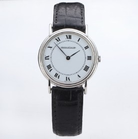 Jaeger-LeCoultre. Vintage herreur i 18 kt. hvidguld med hvid skive, ca. 1970'erne