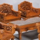 Oriental handmade lounge set with accompanying coffee table (5)