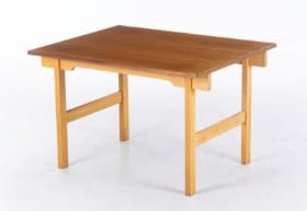 Hans J. Wegner for Getama. Spisebord / arbejdsbord af teak og eg, 1960-70'erne